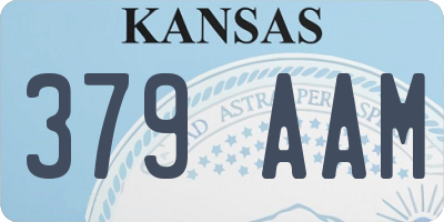 KS license plate 379AAM