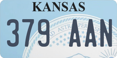 KS license plate 379AAN