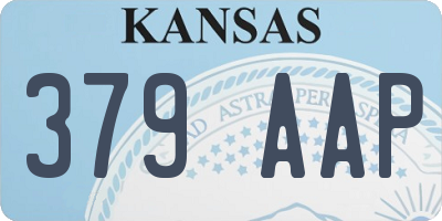 KS license plate 379AAP