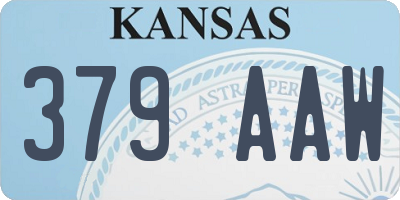 KS license plate 379AAW