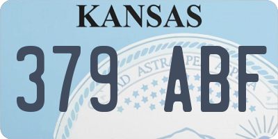 KS license plate 379ABF