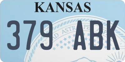 KS license plate 379ABK