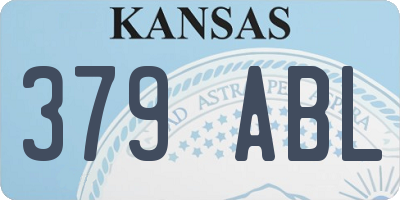 KS license plate 379ABL