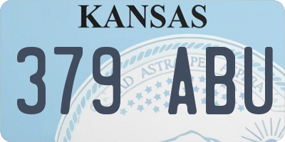KS license plate 379ABU