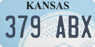 KS license plate 379ABX