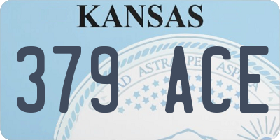 KS license plate 379ACE
