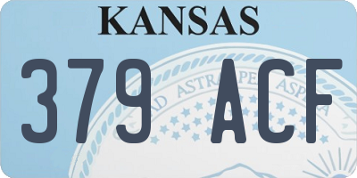KS license plate 379ACF