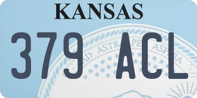 KS license plate 379ACL