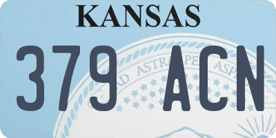 KS license plate 379ACN