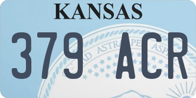 KS license plate 379ACR