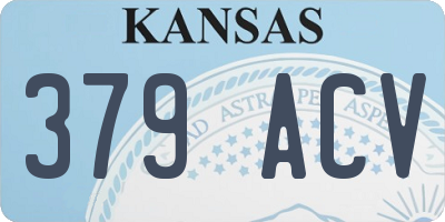 KS license plate 379ACV
