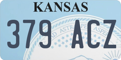 KS license plate 379ACZ