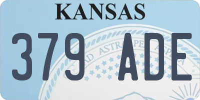 KS license plate 379ADE