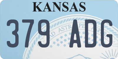 KS license plate 379ADG