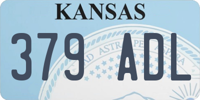 KS license plate 379ADL