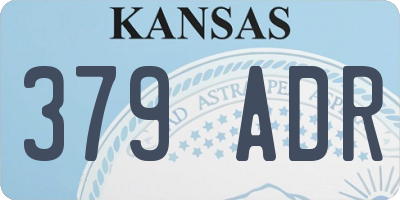 KS license plate 379ADR