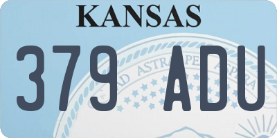 KS license plate 379ADU
