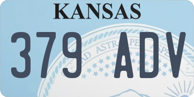 KS license plate 379ADV