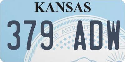 KS license plate 379ADW