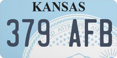 KS license plate 379AFB