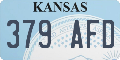 KS license plate 379AFD