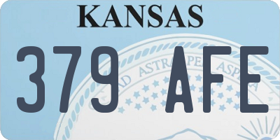 KS license plate 379AFE