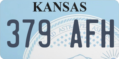 KS license plate 379AFH