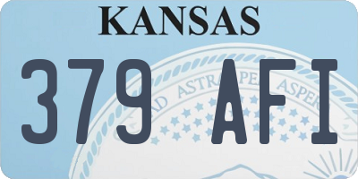KS license plate 379AFI