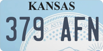 KS license plate 379AFN