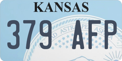 KS license plate 379AFP