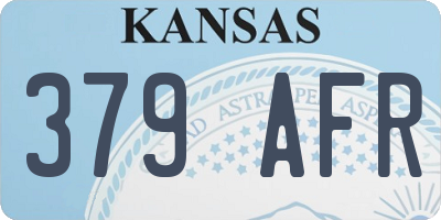 KS license plate 379AFR