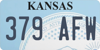KS license plate 379AFW