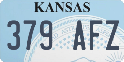 KS license plate 379AFZ