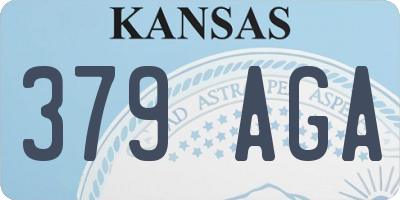 KS license plate 379AGA