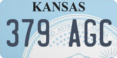 KS license plate 379AGC