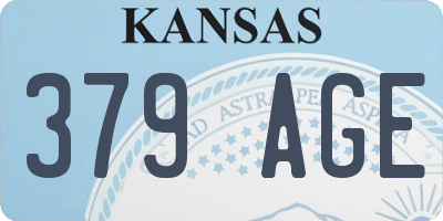 KS license plate 379AGE