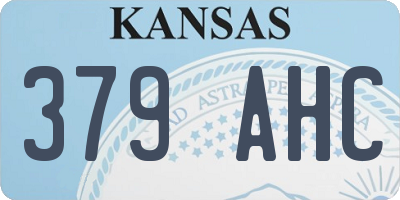 KS license plate 379AHC