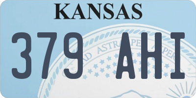 KS license plate 379AHI