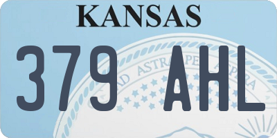 KS license plate 379AHL