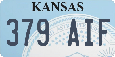 KS license plate 379AIF