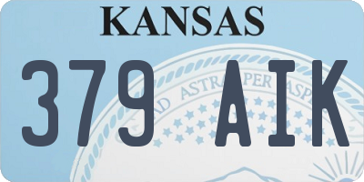 KS license plate 379AIK