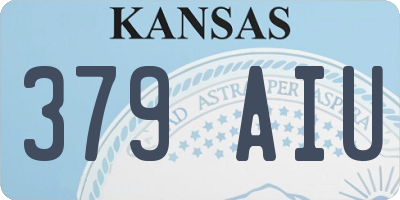 KS license plate 379AIU