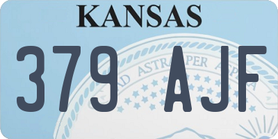 KS license plate 379AJF
