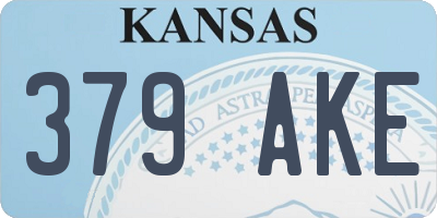 KS license plate 379AKE