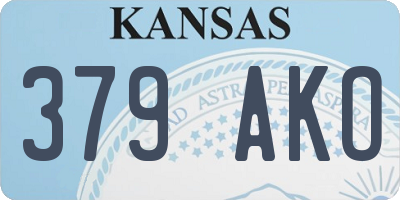 KS license plate 379AKO