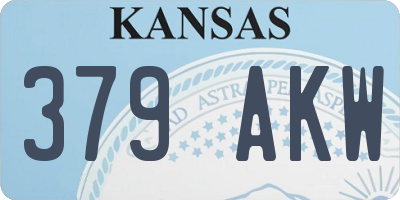 KS license plate 379AKW
