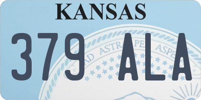 KS license plate 379ALA
