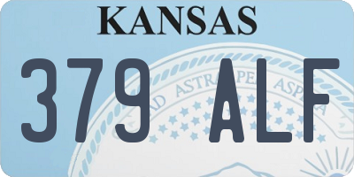 KS license plate 379ALF