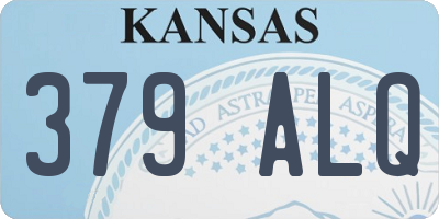 KS license plate 379ALQ