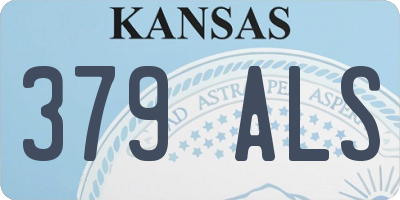 KS license plate 379ALS
